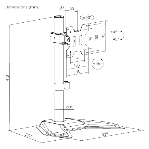 Cost-Effective Articulating Single-Screen Monitor Stand LDT129-T01 Enjoy optimized viewing to level up working efficiency. from china(chinese)