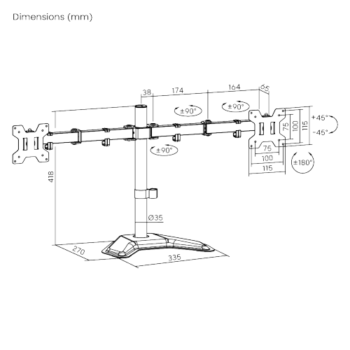 Cost-Effective Articulating Dual-Screen Monitor Stand LDT129-T024 Enjoy optimized viewing to level up working efficiency. from china(chinese)