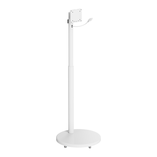 Height Adjustable Mobile Gas Spring Display Floor Stand FS58-11TW-01 with 3-Pin Female Plug Power Cable from china(chinese)