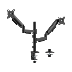 Super Economical Pole-Mounted Dual-Screen Gas Spring Monitor Arm