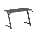 Z-Shaped Gaming Desk with RGB Lighting on Desk Edge