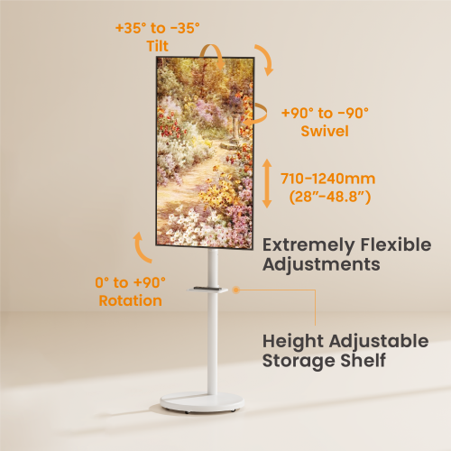 Modern Mobile Display Floor Stand FS38-22TWE-01 Elegance That Goes Anywhere from china(chinese)