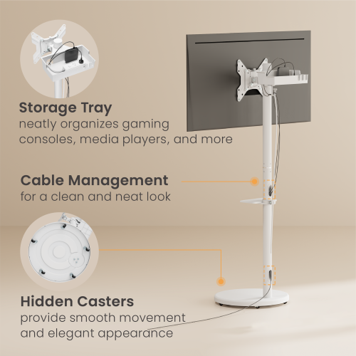 Modern Mobile Display Floor Stand FS38-22TWE-01 Elegance That Goes Anywhere from china(chinese)