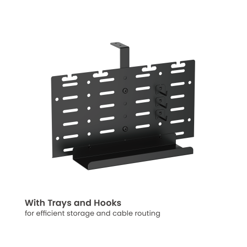Screw-Mounted Vertical Under-Desk Cable Tray CC11-20-1S for effortless power strip positioning from china(chinese)