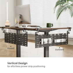 Medium Clamp-On Vertical Under-Desk Cable Tray
