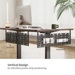 Medium Screw-Mounted Vertical Under-Desk Cable Tray