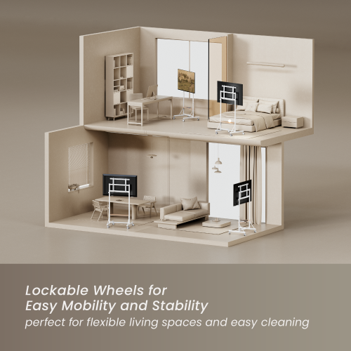 Nature-Inspired TV Carts with Wood Shelf FS60-46FW-02  from china(chinese)