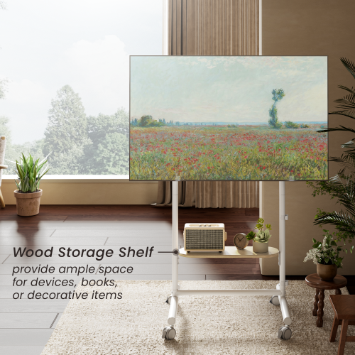 Nature-Inspired TV Carts with Wood Shelf FS60-46FW-02  from china(chinese)