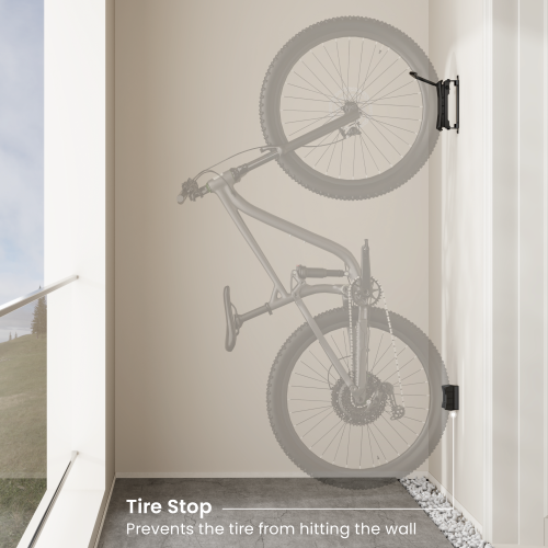 Wall-Mounted Bike Rack (with Standard Hook) LBM14-01 Recommended for road bikes, mountain bikes, e-bikes, city bikes and bikes with fenders. from china(chinese)