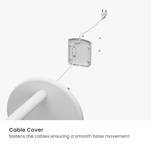 Height Adjustable Mobile Gas Spring Display Floor Stand FS58-11TW-01 with 3-Pin Female Plug Power Cable from china(chinese)