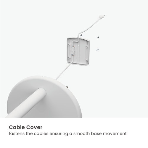 Height Adjustable Mobile Gas Spring Display Floor Stand FS58-11TW-02 with Figure 8 Female Plug Power Cable from china(chinese)