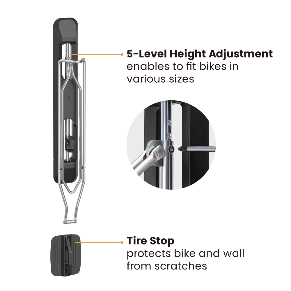 Wall Mounted Tire Width ≤2.1'' Bike Rack