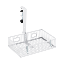 Rotatable Under-Desk Cable Management Storage Tray with Hooks  