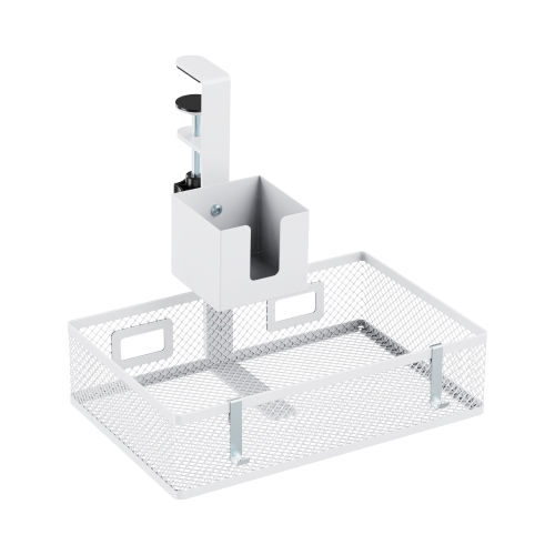Rotatable Under-Desk Cable Management Storage Tray with Cup Holder & Hooks CC11-15-3  from china(chinese)