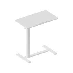 Mobile Gas Spring Side Table with Tiltable Tabletop