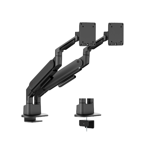 Space-Efficient Gas Spring Dual-Screen Monitor Arm LDT116-C024 Shorter upper arms, larger desktop space from china(chinese)