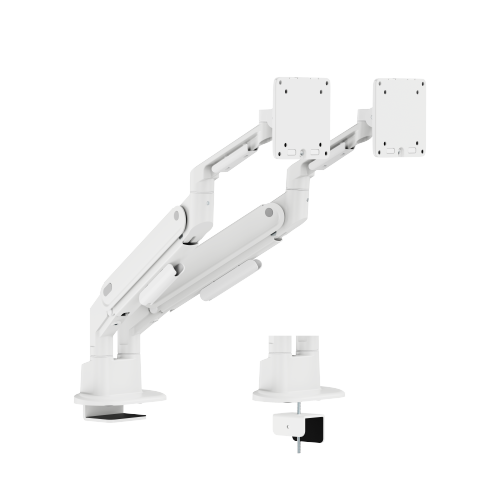 Space-Efficient Gas Spring Dual-Screen Monitor Arm LDT116-C024 Shorter upper arms, larger desktop space from china(chinese)