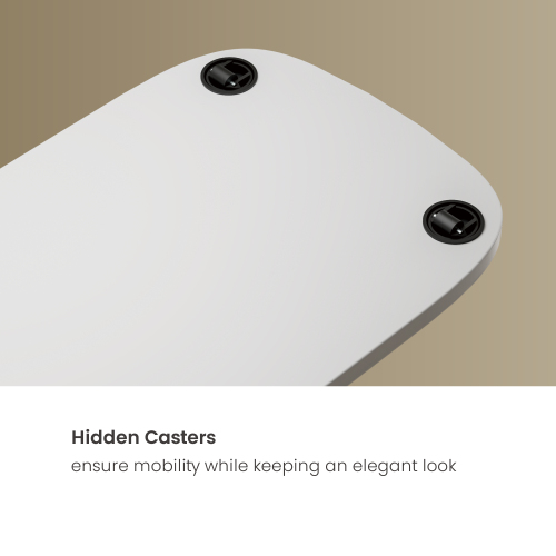 Storage-Savvy Height Adjustable Mobile Side Table FMT03-01 With storage tray in MDF base from china(chinese)