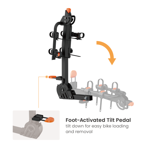 Foldable 2-Bike Hitch Rack for Cars CBR09-21H A fully foldable, no-assembly solution for carrying multiple bikes or e-bikes up to 65kg (143 lbs). from china(chinese)