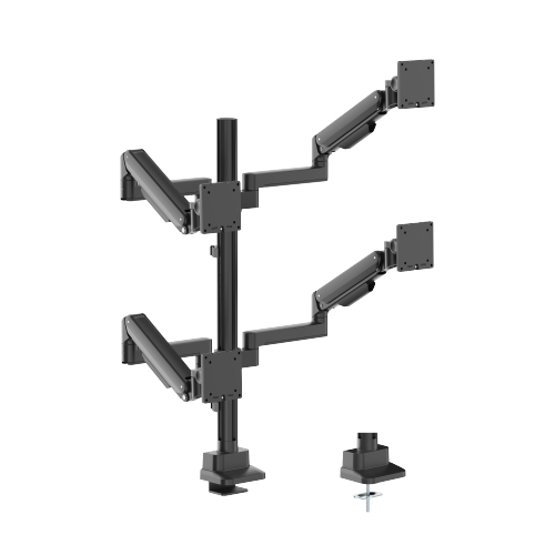 Modular Mechanical Spring Quad Monitor Arm LDT86S-C048 Smooth adjustments, lasting performance. from china(chinese)