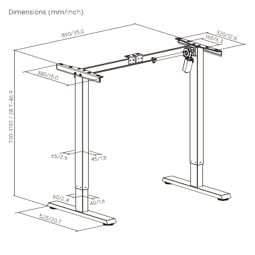 Super Economy Single-Motor Sit-Stand Desk (Frame Only) S24-22R Promotes ergonomic postures for peak productivity. from china(chinese)