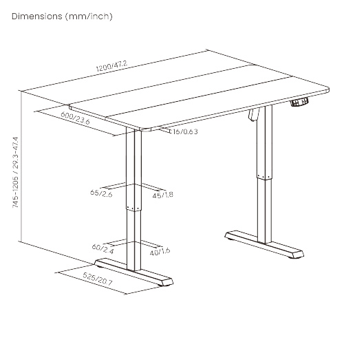 Super Economy Single-Motor Sit-Stand Desk S24-22R-B Promotes ergonomic postures for peak productivity. from china(chinese)