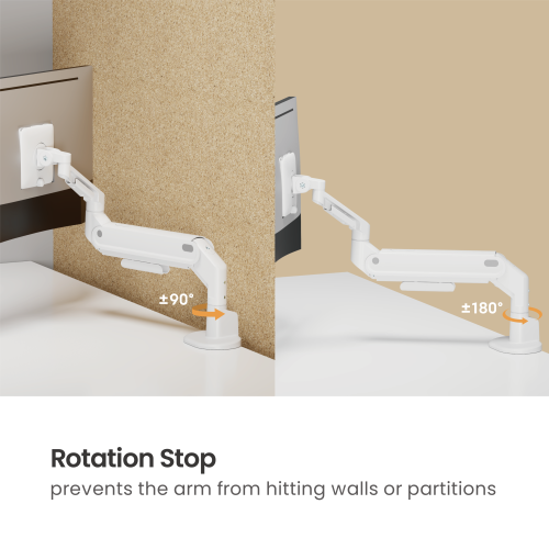 Space-Efficient Mechanical Spring Monitor Arm LDT116-C012E Shorter upper arm, larger desktop space from china(chinese)