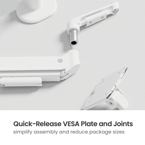 Space-Efficient Mechanical Spring Monitor Arm LDT116-C012E Shorter upper arm, larger desktop space from china(chinese)