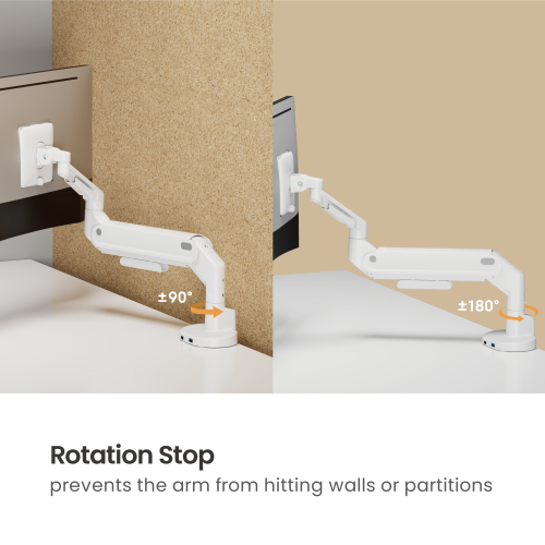 Space-Efficient Mechanical Spring Monitor Arm with USB-A & USB-C Ports LDT116-C012UCE Shorter upper arm, larger desktop space from china(chinese)