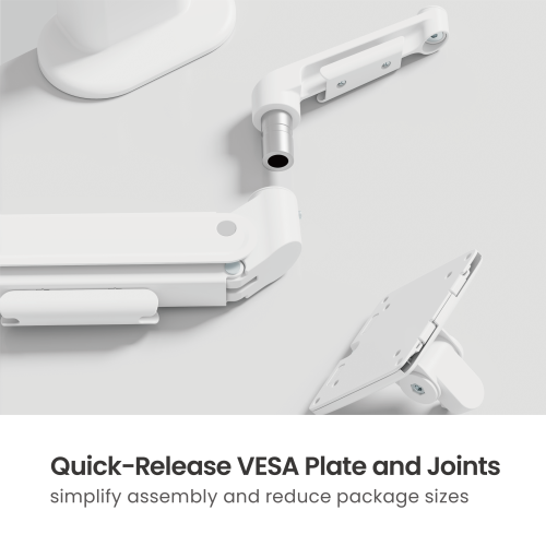 Space-Efficient Gas Spring Dual-Screen Monitor Arm LDT116-C024 Shorter upper arms, larger desktop space from china(chinese)