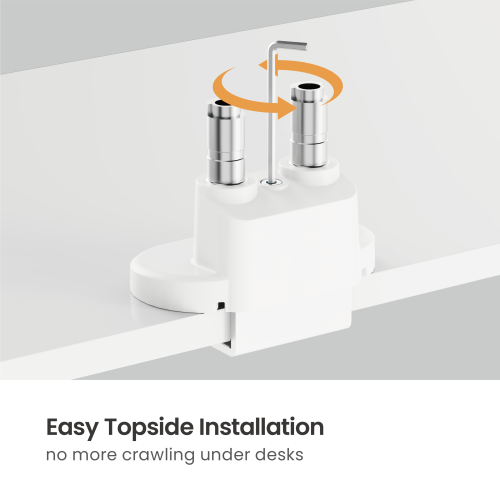 Space-Efficient Gas Spring Dual-Screen Monitor Arm with USB-A & USB-C Ports LDT116-C024UC Shorter upper arms, larger desktop space from china(chinese)