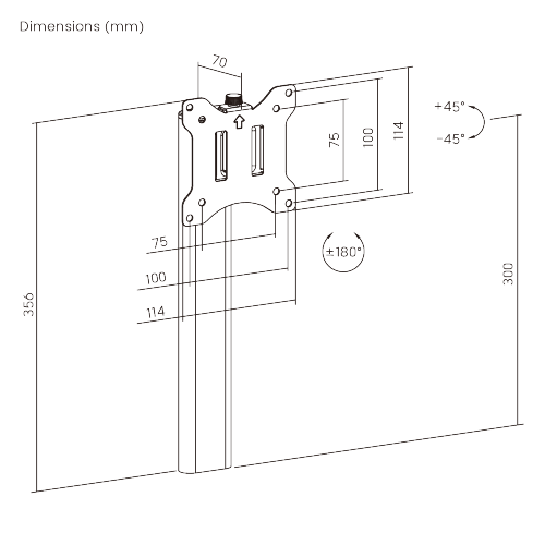Monitor Mount MEA03-1 Work with Lumi's MED13 Series Medical Carts for infinite possibilities from china(chinese)