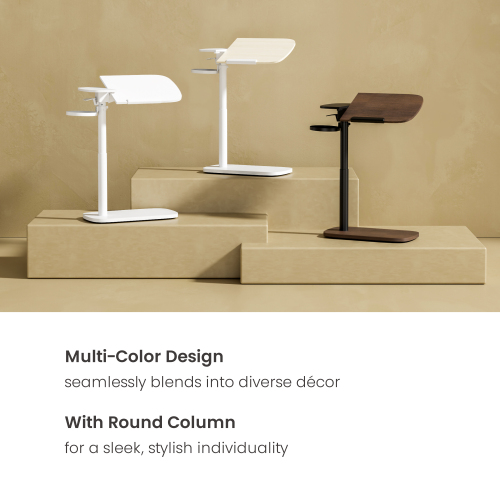 Storage-Savvy Height Adjustable Mobile Side Table FMT03-02 With storage tray in felt base from china(chinese)