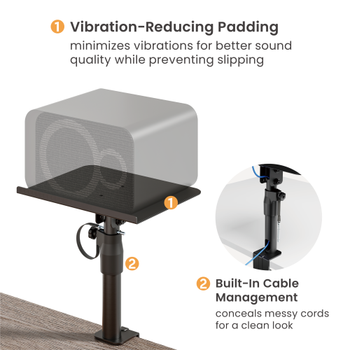 Adjustable Clamp-on Speaker Stand Pair BS-77C Elevating the Listening Experience from china(chinese)