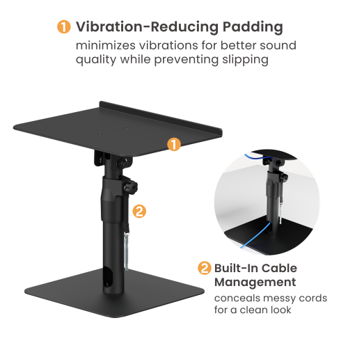Adjustable Freestanding Speaker Stand Pair BS-77T Elevating the Listening Experience from china(chinese)