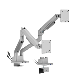 Dual Screen SlimFlex Gas Spring Monitor Arm with USB 3.0 Ports