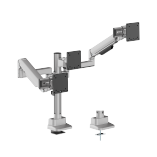 Modular Mechanical Spring Triple Monitor Arm with Sliders