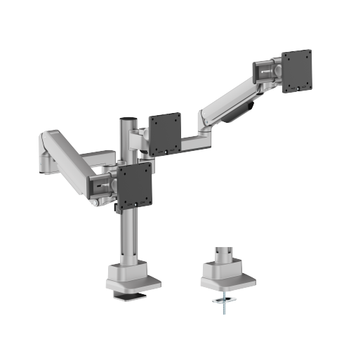 Modular Mechanical Spring Triple Monitor Arm with Sliders LDT86S-C034S Smooth adjustments, lasting performance. from china(chinese)