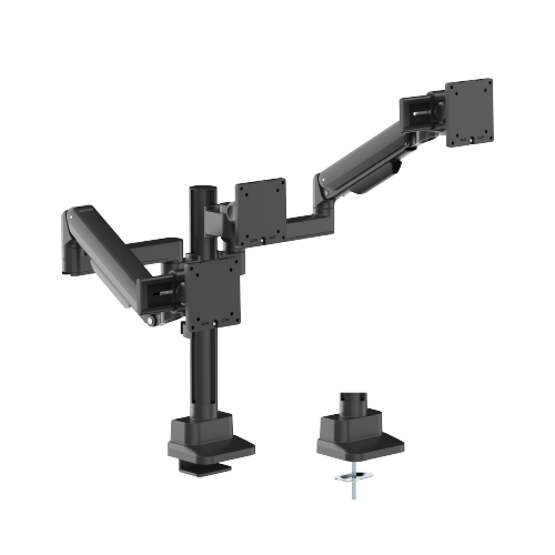 Modular Mechanical Spring Triple Monitor Arm with Sliders LDT86S-C034S Smooth adjustments, lasting performance. from china(chinese)
