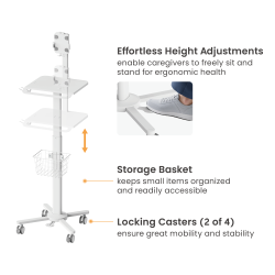 Economy Modular Medical Cart with Tablet Holder