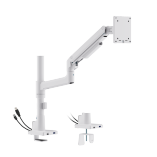 Pole-Mounted SlimFlex Gas Spring Monitor Arm with USB 3.0 Ports