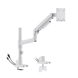 Pole-Mounted SlimFlex Gas Spring Monitor Arm with USB 3.0 Ports