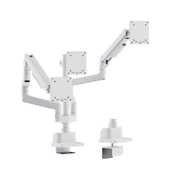 Triple Screen Pole-Mounted SlimFlex Gas Spring Monitor Arm
