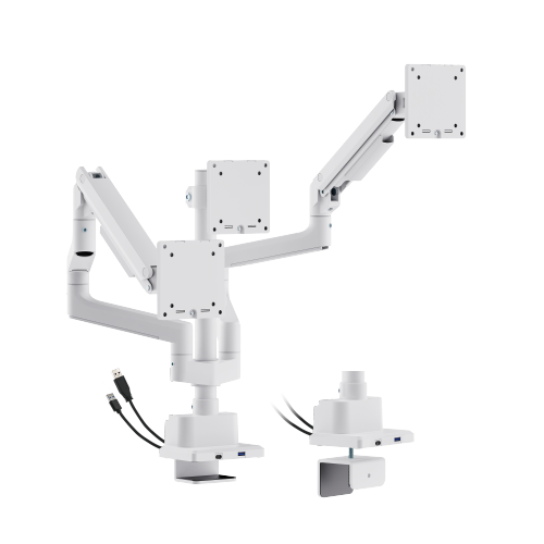 Triple Screen Pole-Mounted SlimFlex Gas Spring Monitor Arm with USB 3.0 Ports LDT106-C036UCP  from china(chinese)