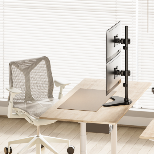 Heavy-Duty Articulating Dual Monitor Stand LDT91-T02V Stack Two 35-inch Large Screens. from china(chinese)