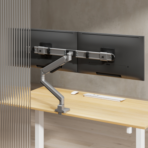 Modular Mechanical Spring Dual Monitor Arm LDT86-C022 Smooth adjustments, lasting performance. from china(chinese)