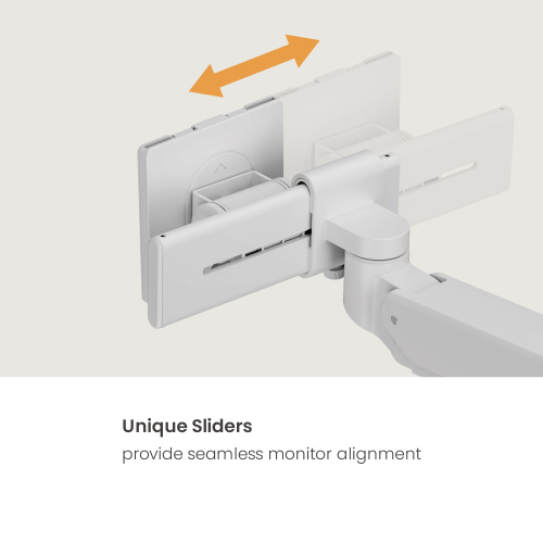 Modular Mechanical Spring Dual Monitor Arm with Sliders LDT86S-C022S  Smooth adjustments, lasting performance. from china(chinese)