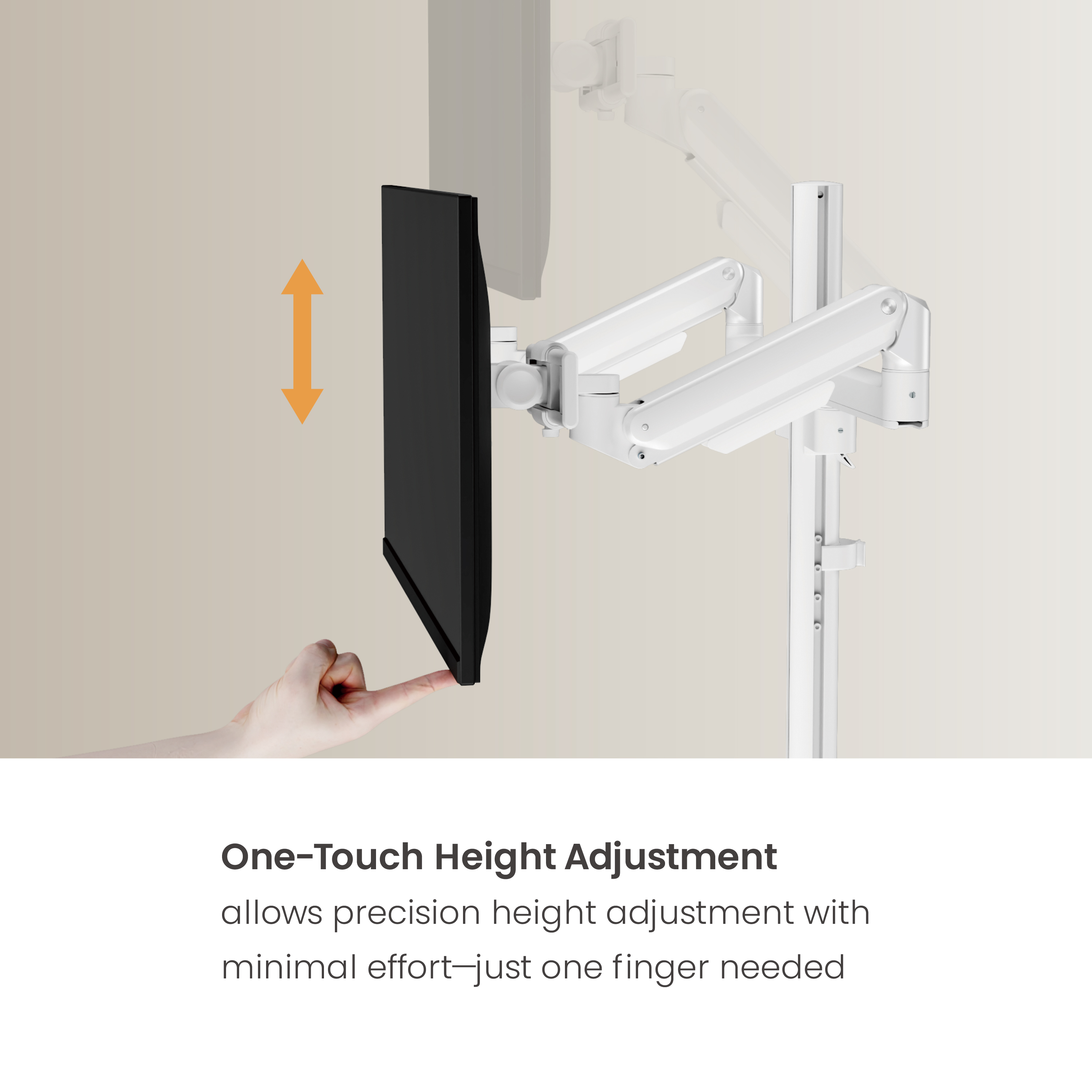 Modular Mechanical Spring Quad Monitor Arm with Sliders Supplier and ...
