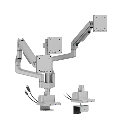 Triple Screen Pole-Mounted SlimFlex Gas Spring Monitor Arm with USB 3.0 Ports LDT106-C036UCP  from china(chinese)