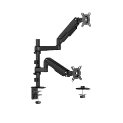 Super Economy Gas Spring Pole-Mounted Dual-Screen Monitor Arm